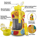 Happy Face - Half Gallon Water Bottle with Storage Sleeves and Removeable Straw