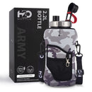 Army Wide Mouth - Half Gallon Water Bottle with Storage Sleeve and removable straw